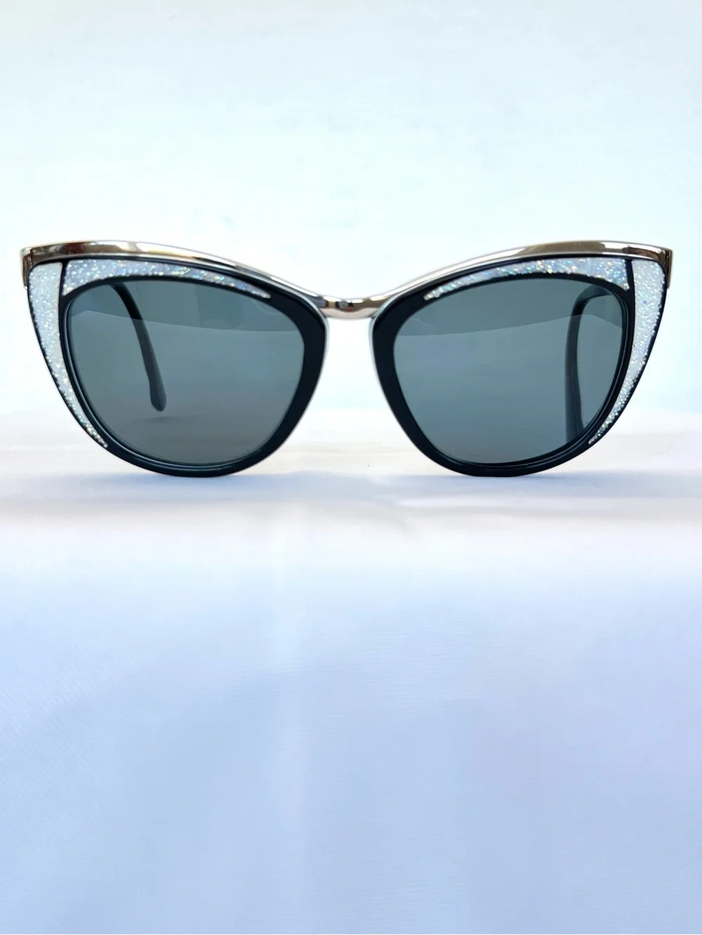 SWAROVSKI DIVA Italy SW 61 05B Cat Eye BB Glitter Frames Eyewear Glasses